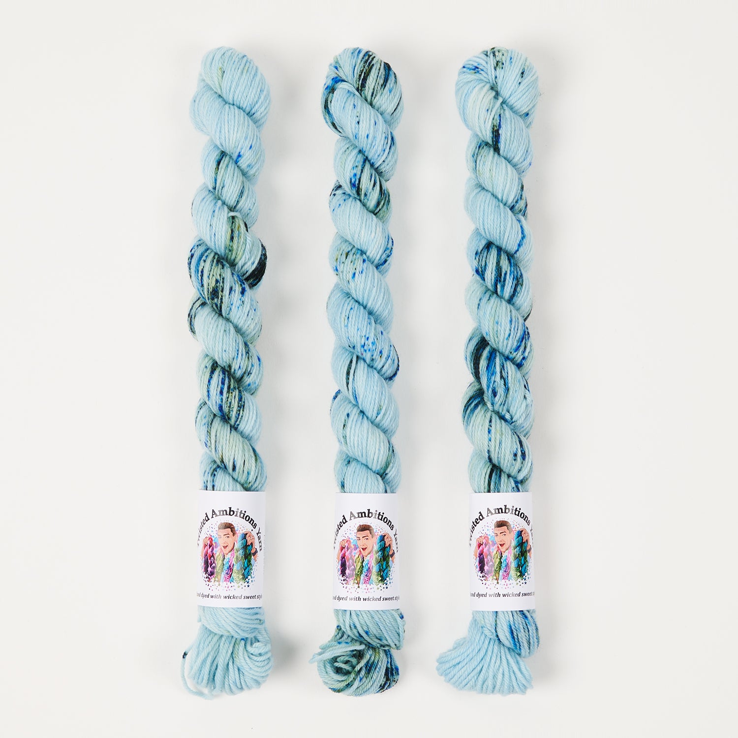 Twisted Ambitions SWEET SOCK MINI - FLIGHT Merino wool Nylon Fingering blue Yarn
