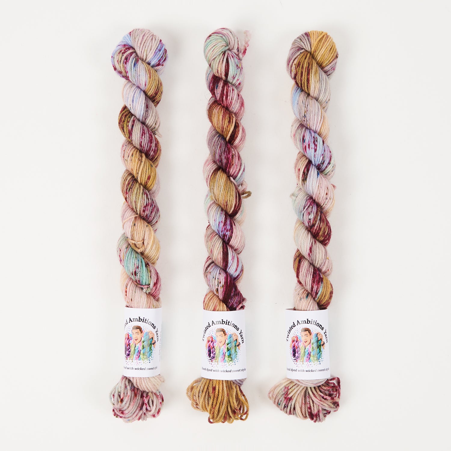 Twisted Ambitions SWEET SOCK MINI - FOOL FOR YOU Merino wool Nylon Fingering multicolour Yarn