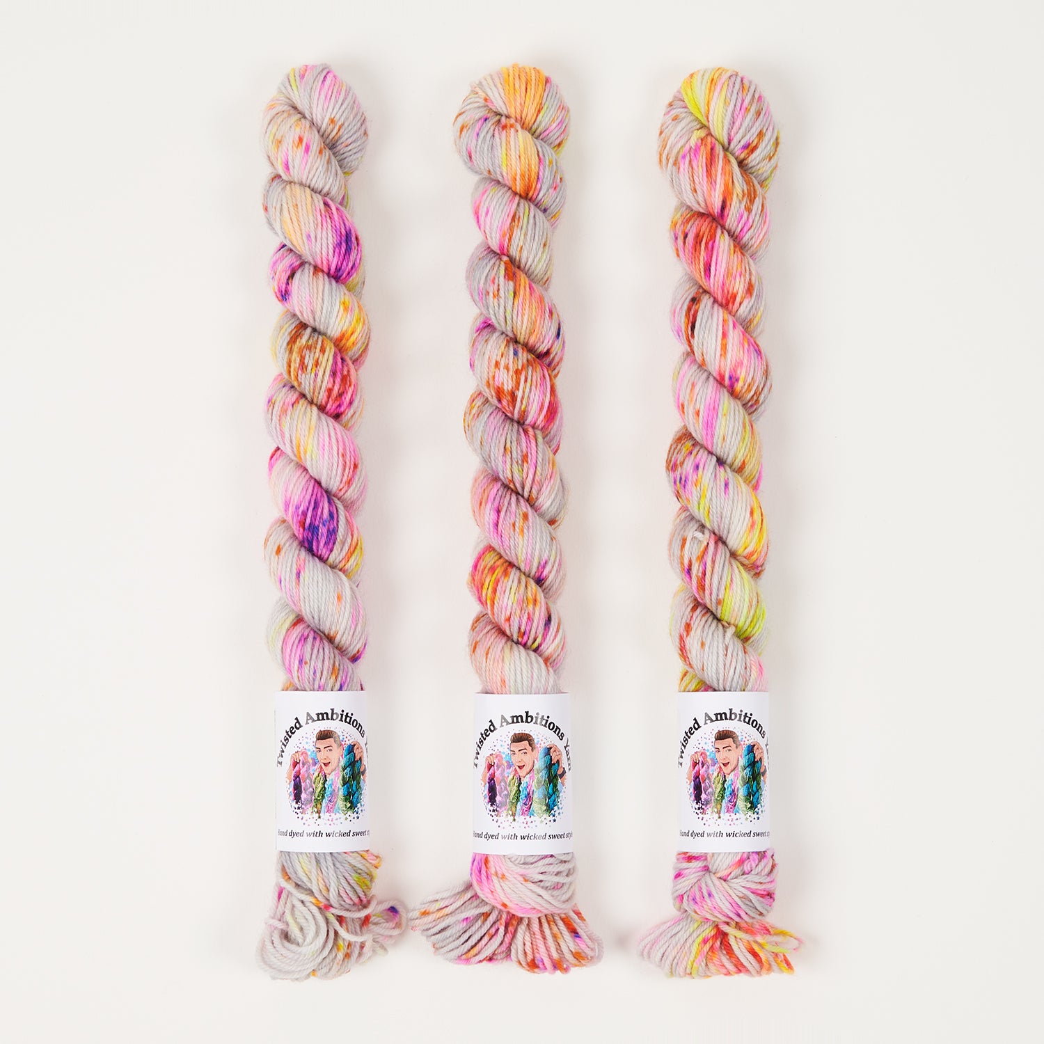 Twisted Ambitions SWEET SOCK MINI - HOT BOY SUMMER Merino wool Nylon Fingering pink Yarn