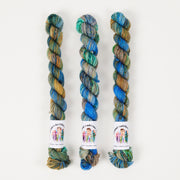 Twisted Ambitions SWEET SOCK MINI - I WILL FOLLOW YOU INTO THE DARK Merino wool Nylon Fingering multicolour blue Yarn