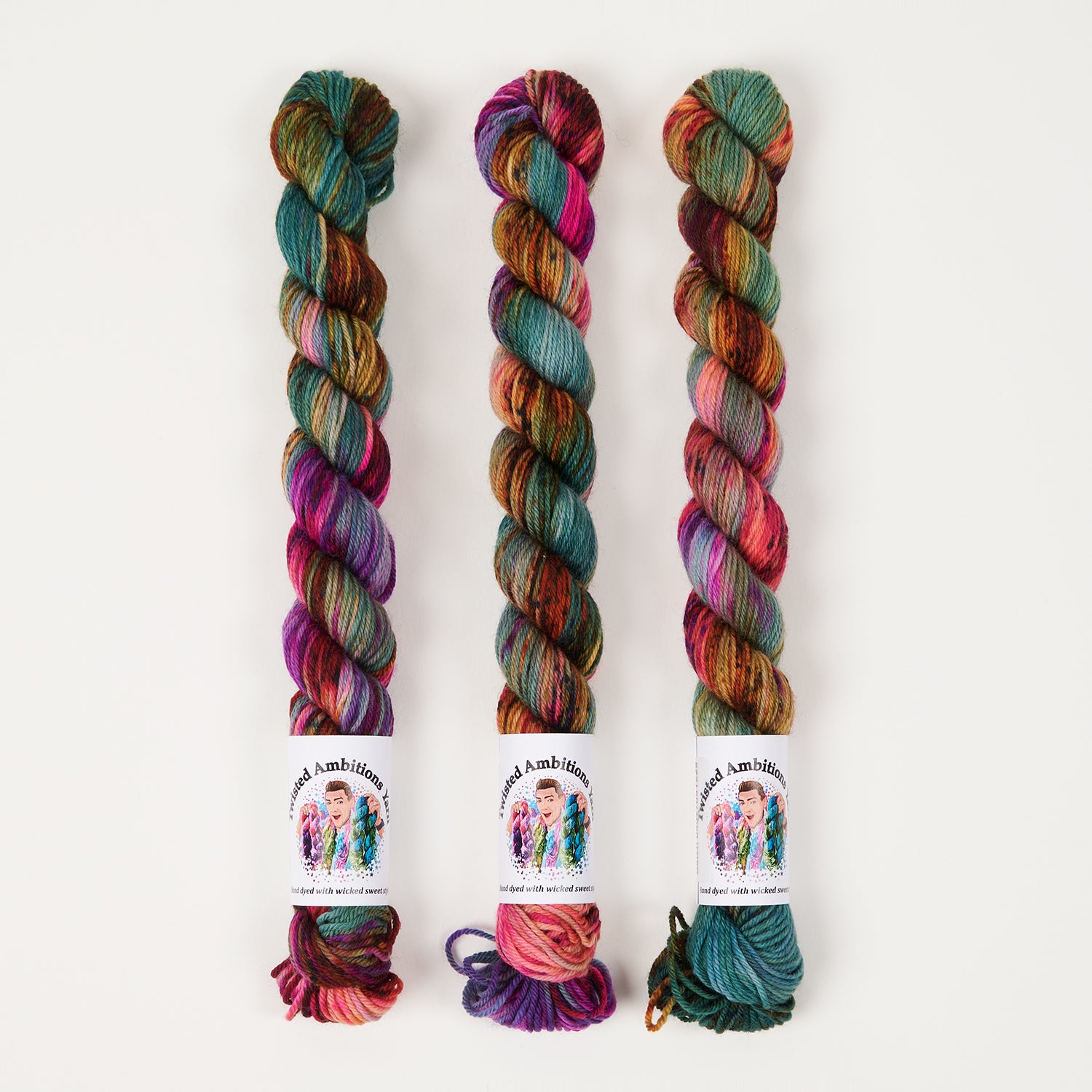 Twisted Ambitions SWEET SOCK MINI - OCEAN Merino wool Nylon Fingering multicolour Yarn