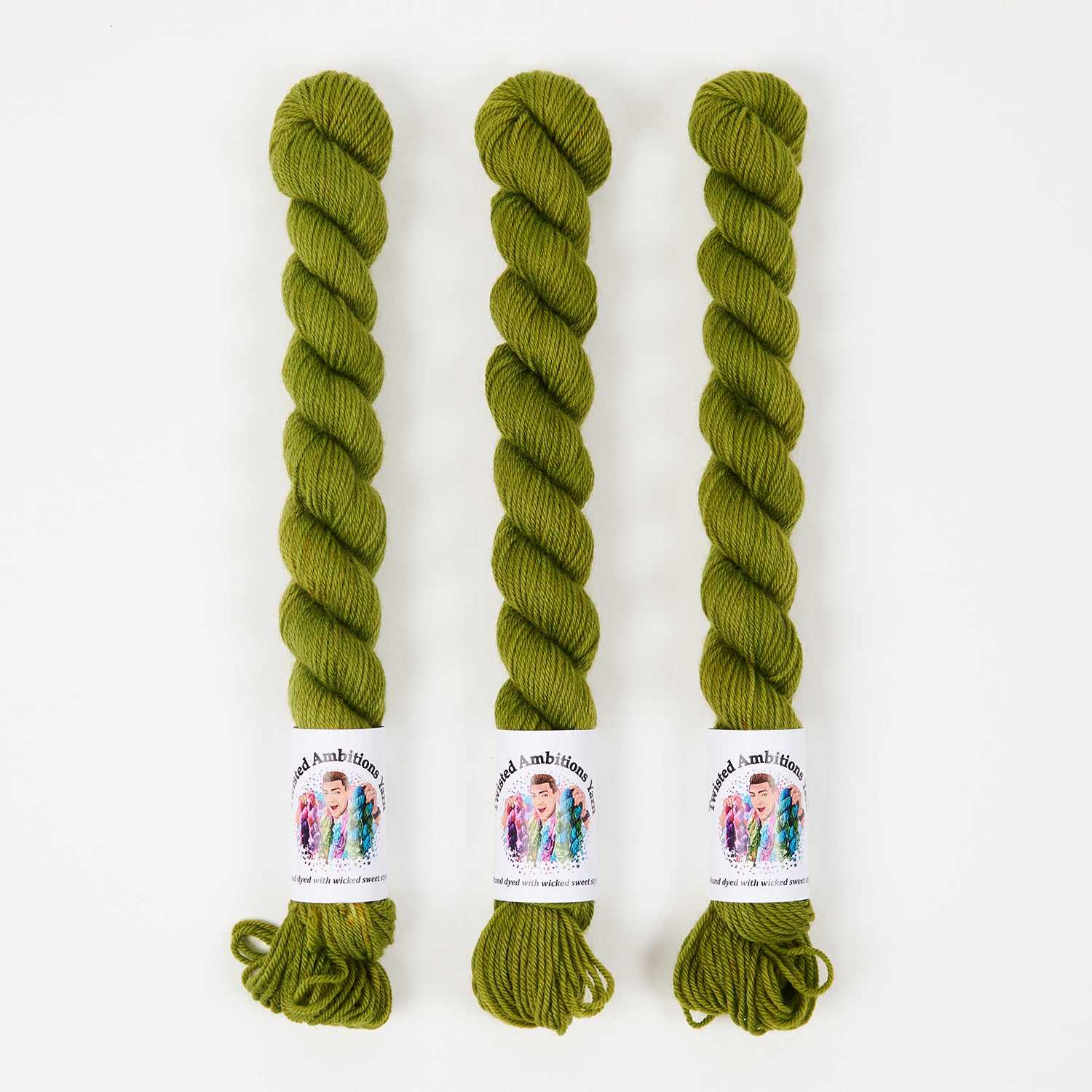 Twisted Ambitions SWEET SOCK MINI - PEAR Merino wool Nylon Fingering green Yarn