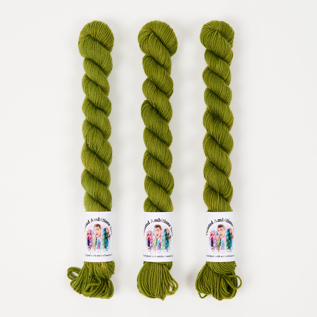 Twisted Ambitions SWEET SOCK MINI - PEAR Merino wool Nylon Fingering green Yarn