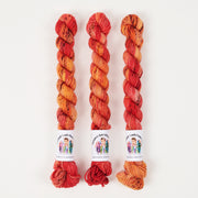 Twisted Ambitions SWEET SOCK MINI - RESPECT MY YOUTH Merino wool Nylon Fingering orange Yarn
