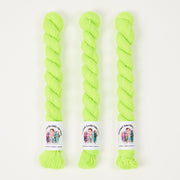 Twisted Ambitions SWEET SOCK MINI - SCREAM Merino wool Nylon Fingering neon yellow Yarn