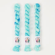 Twisted Ambitions SWEET SOCK MINI - SHIVER Merino wool Nylon Fingering turquoise Yarn