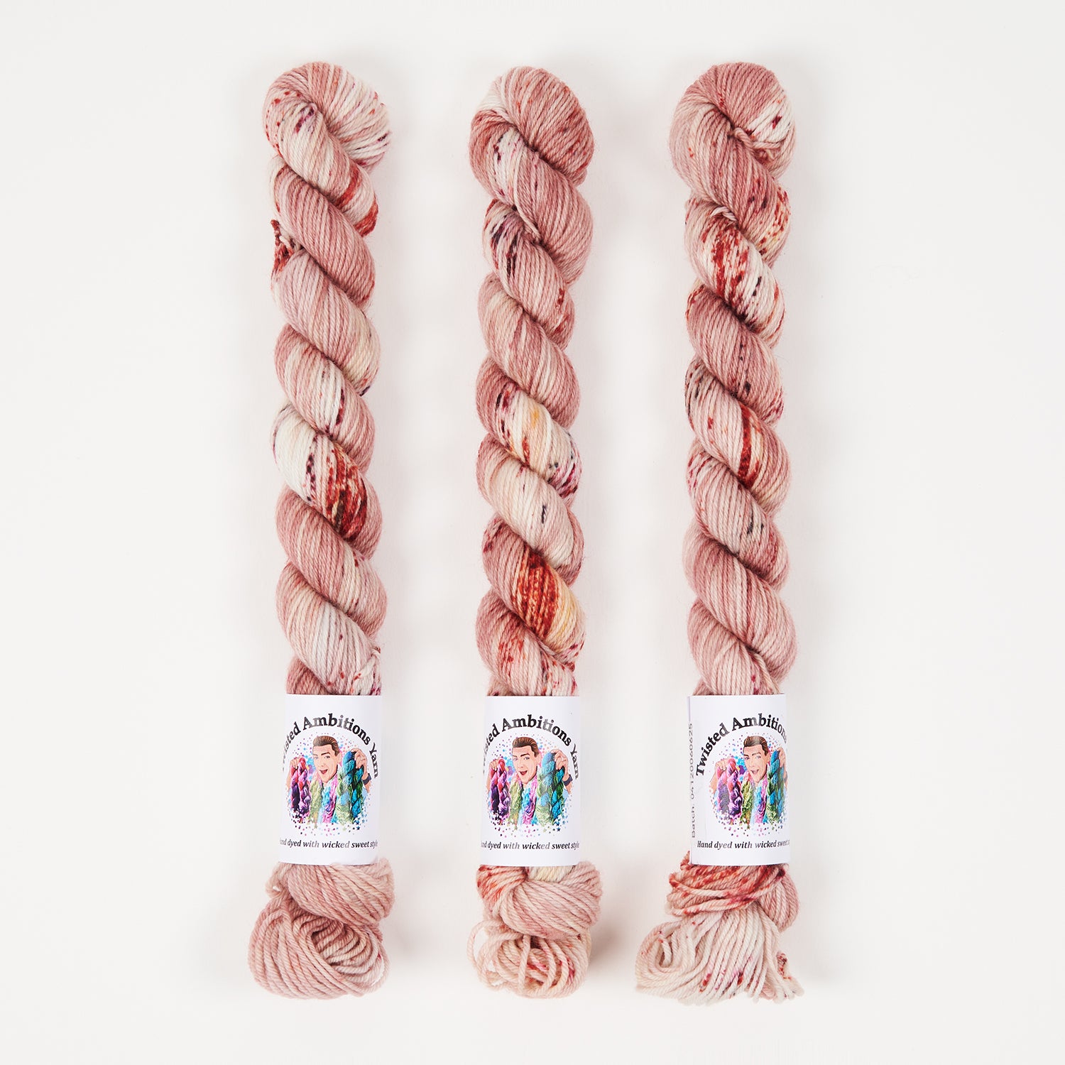 Twisted Ambitions SWEET SOCK MINI - SIERRA Merino wool Nylon Fingering pink Yarn