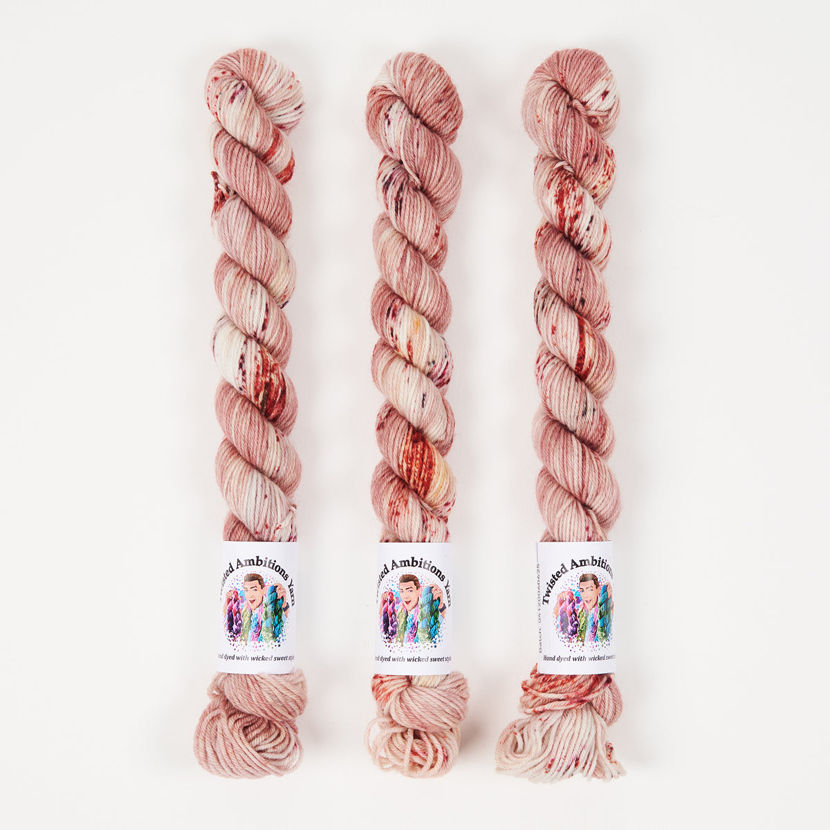 Twisted Ambitions SWEET SOCK MINI - SIERRA Merino wool Nylon Fingering pink Yarn
