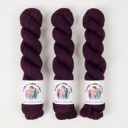 Twisted Ambitions WICKED DK - AUBERGINE Merino wool DK purple Yarn