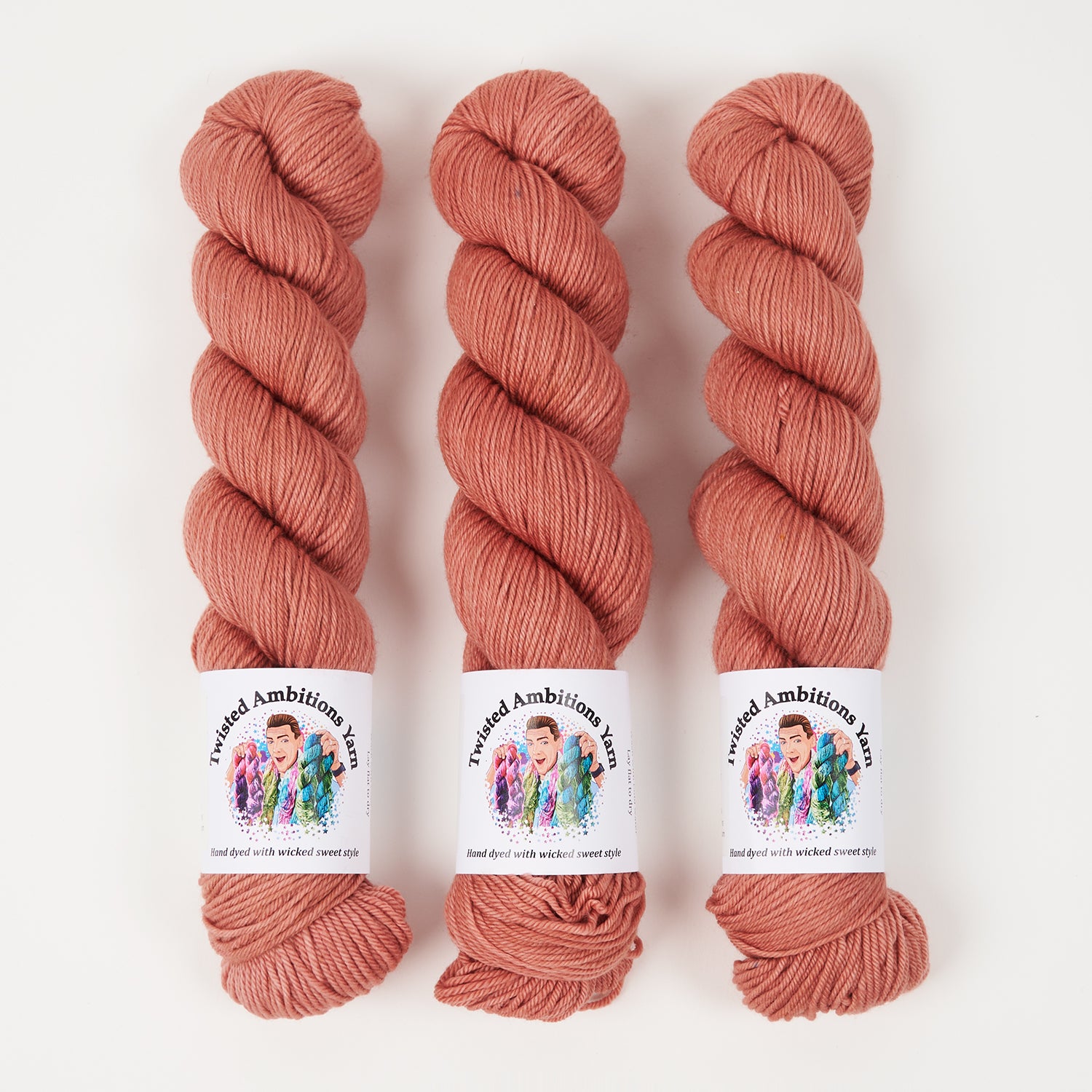 Twisted Ambitions WICKED DK - DUSTY ROSE Merino wool DK coral Yarn