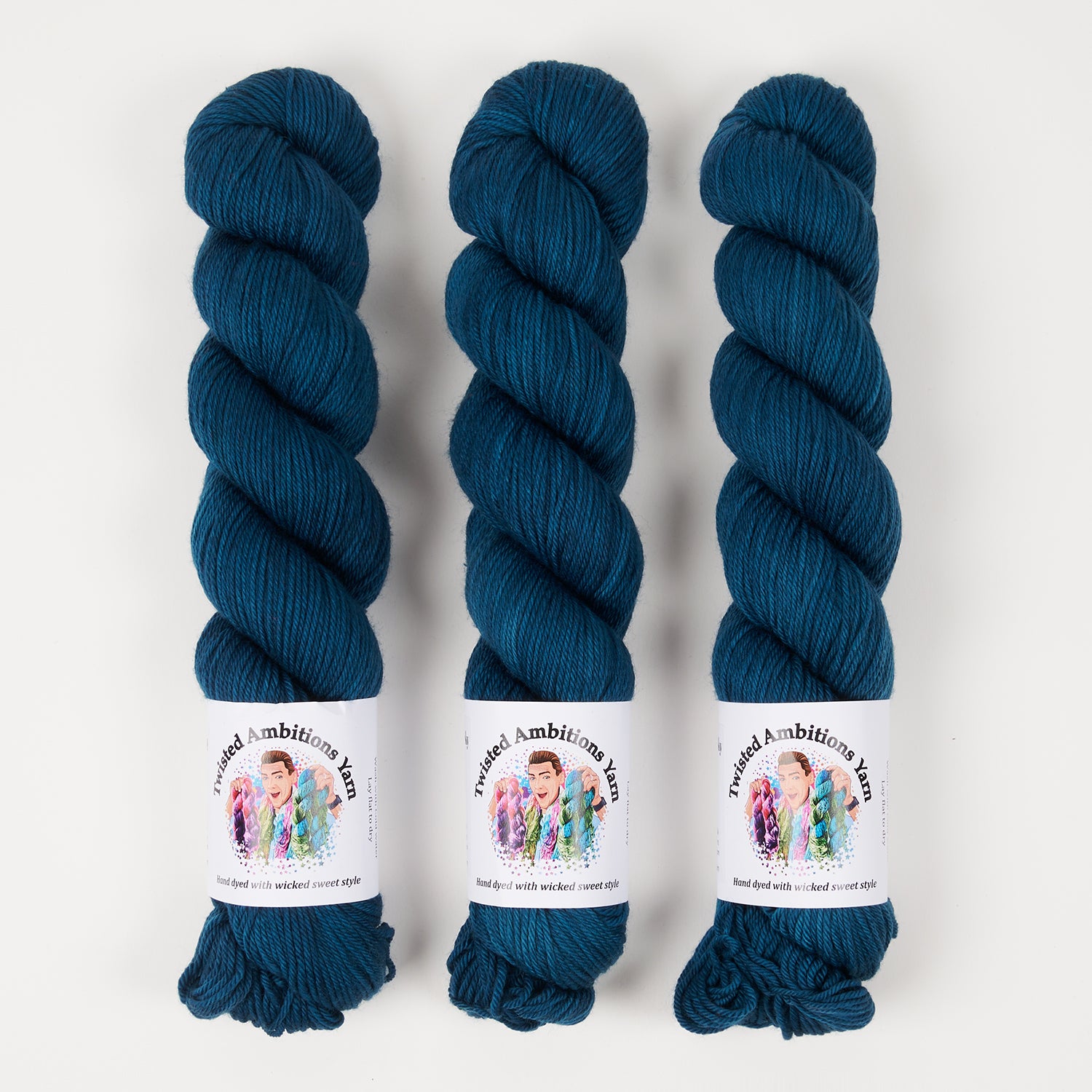 Twisted Ambitions WICKED DK - GOODBYE BLUE SKY Merino wool DK blue Yarn