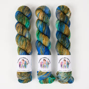 Twisted Ambitions WICKED DK - I WILL FOLLOW YOU INTO THE DARK Merino wool DK blue Yarn