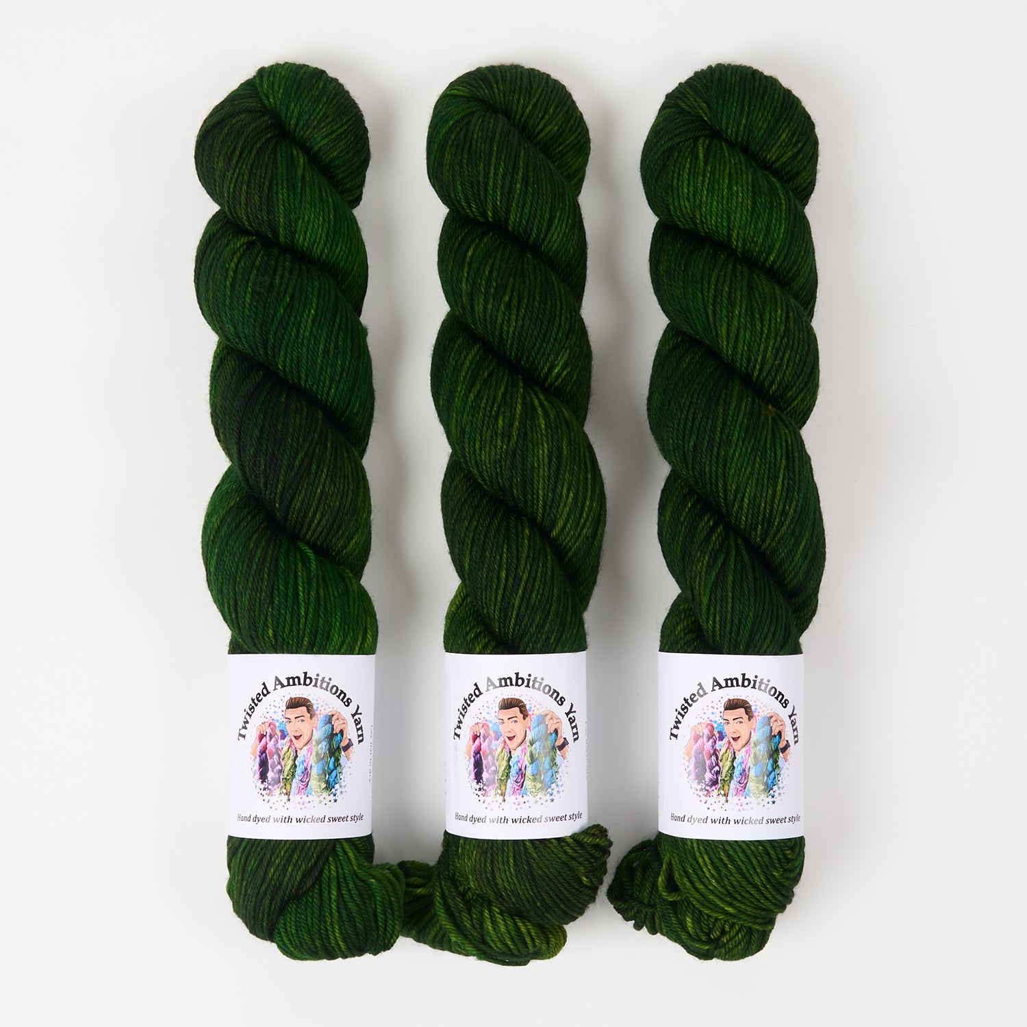 Twisted Ambitions WICKED DK - JUNGLE Merino wool DK green Yarn