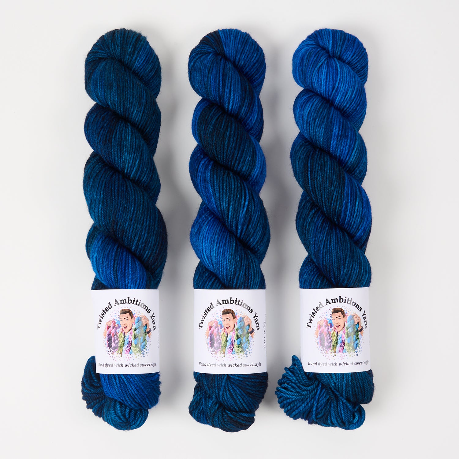 Twisted Ambitions WICKED DK - LEMNOS Merino wool DK blue Yarn
