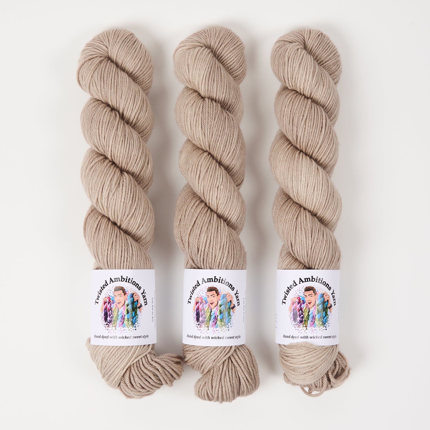 Twisted Ambitions WICKED DK - SAND Merino wool DK beige Yarn