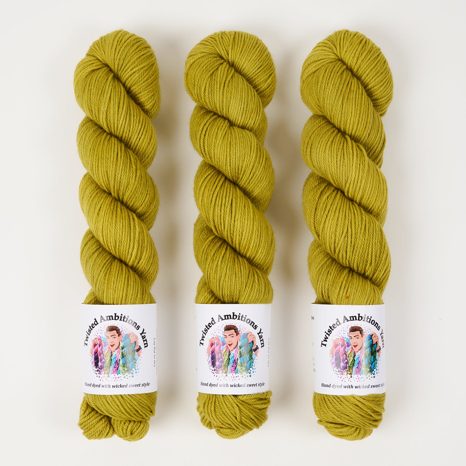 Twisted Ambitions WICKED DK - TALL GREEN GRASS Merino wool DK green Yarn