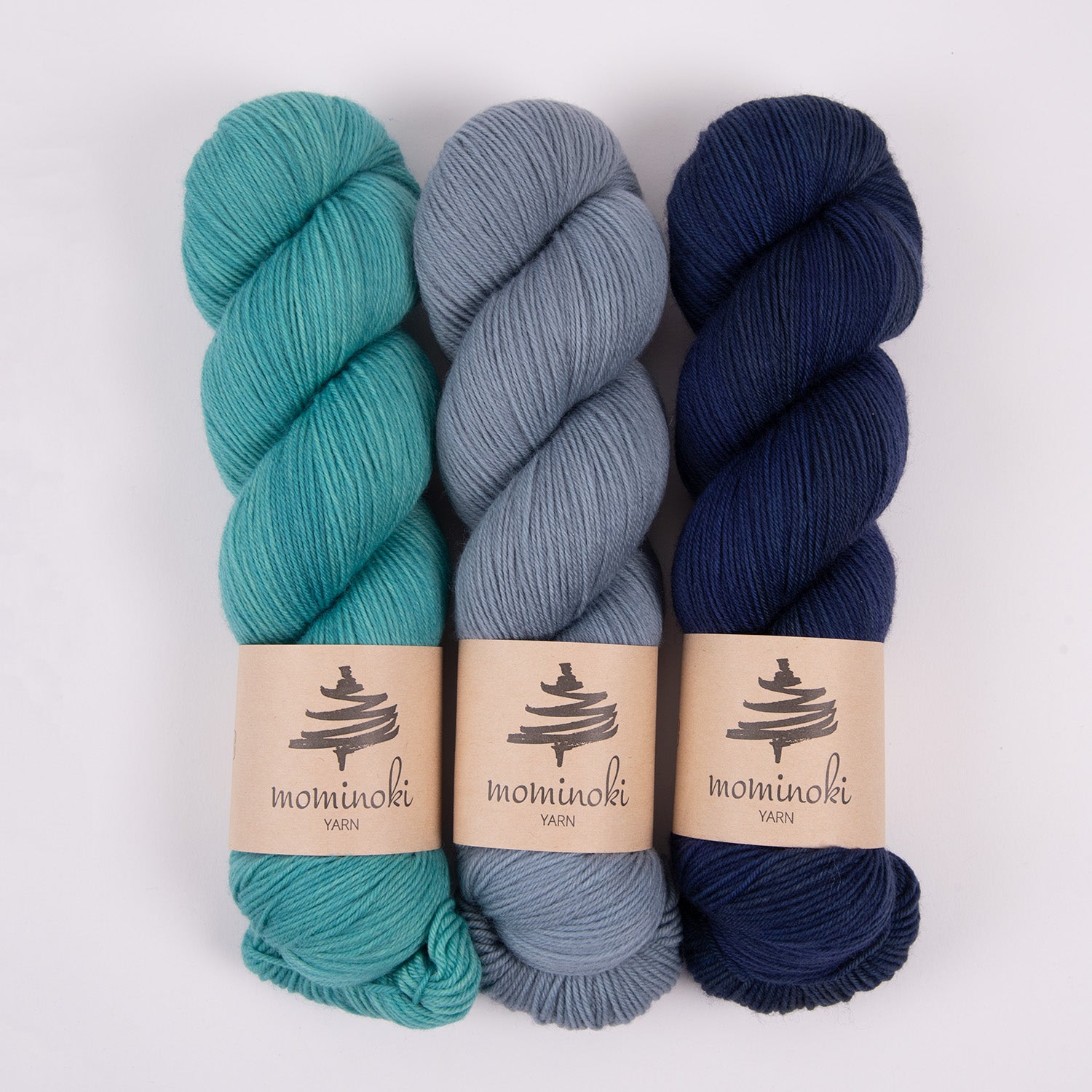 Mominoki Yarn UNDERWATER DAYDREAM Merino wool Polyamide Fingering Quick Kits