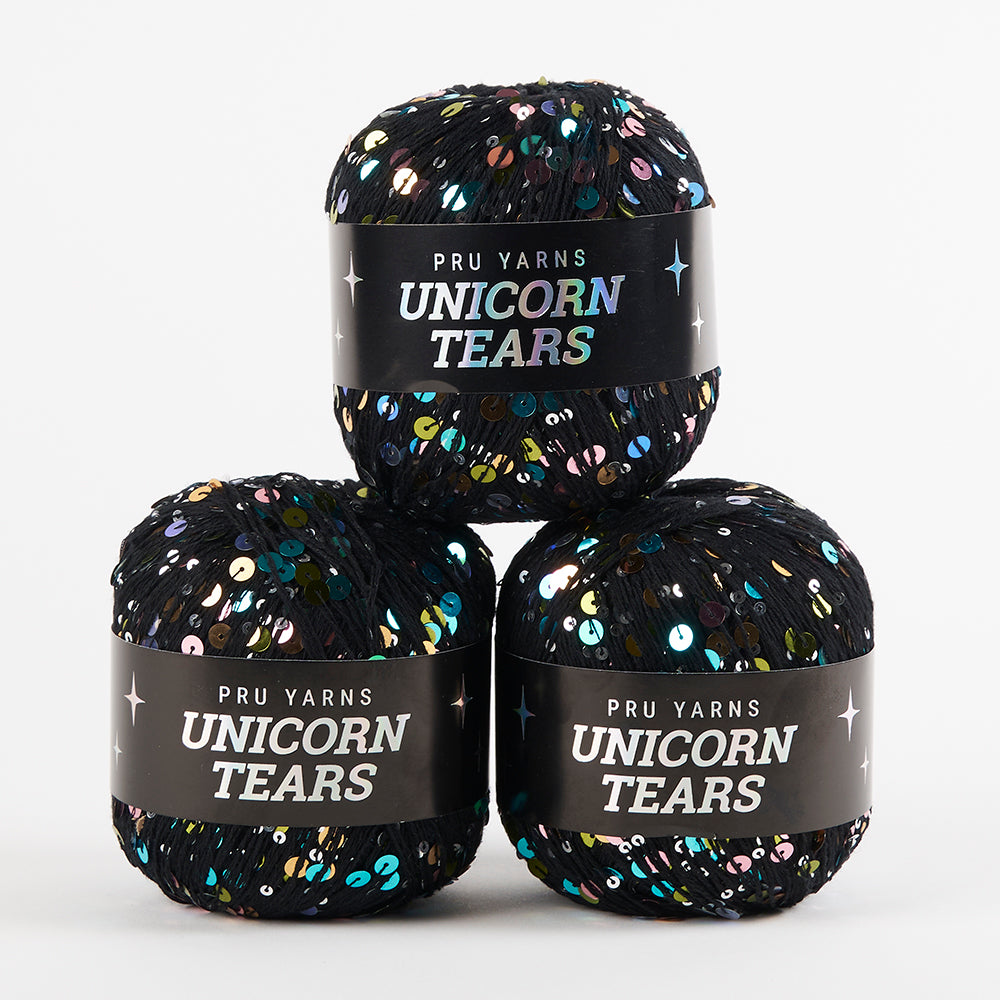 Punk Rock Unicorn UNICORN TEARS - BLACK Cotton Sport black Yarn