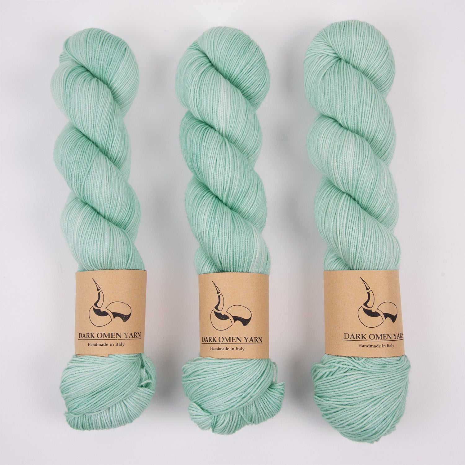 Dark Omen Yarn MERINO SOCK - UNN Merino wool Nylon Fingering turquoise green Yarn