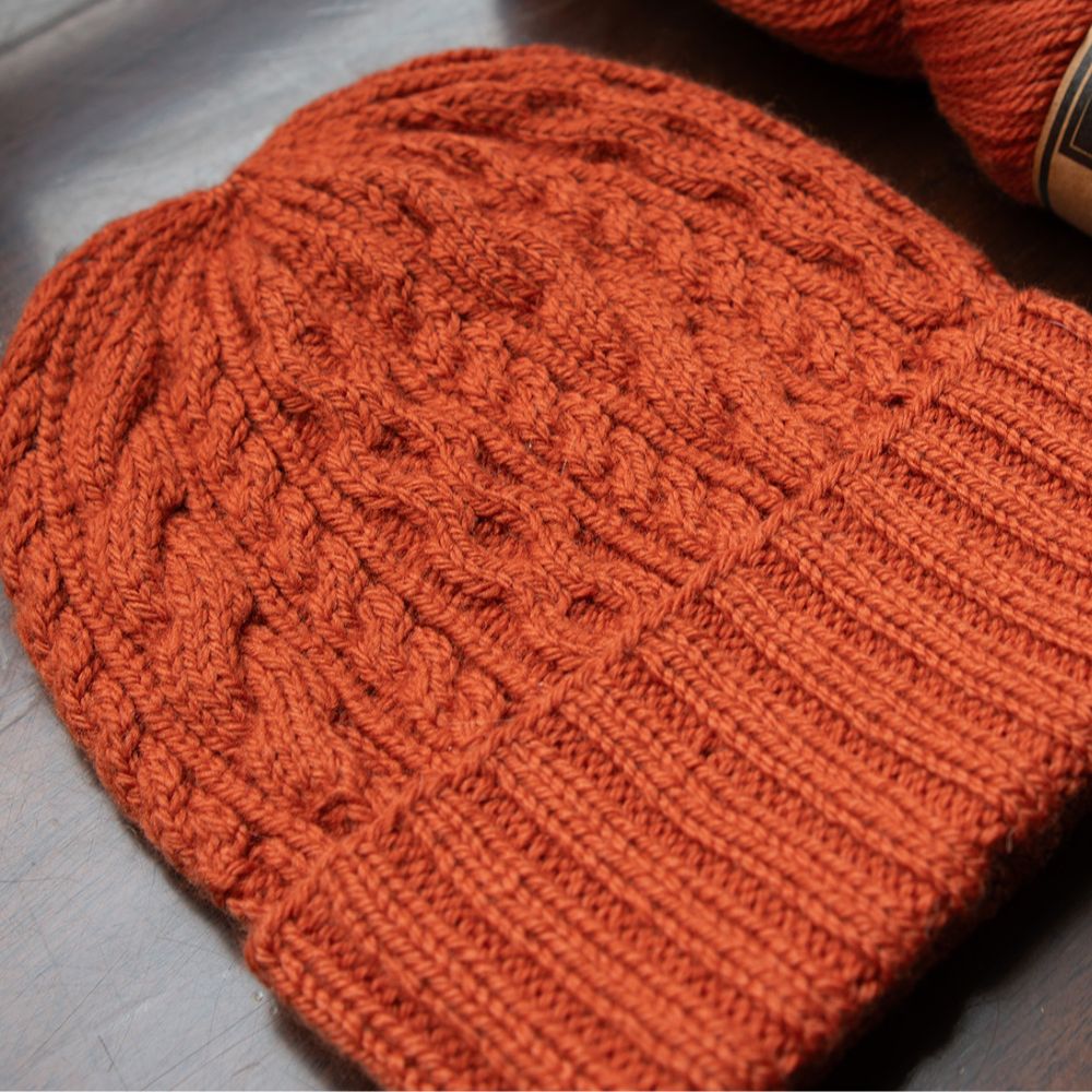 WESTKNITS SAMPLE - ORANGE CUSHY COMFORT HAT
