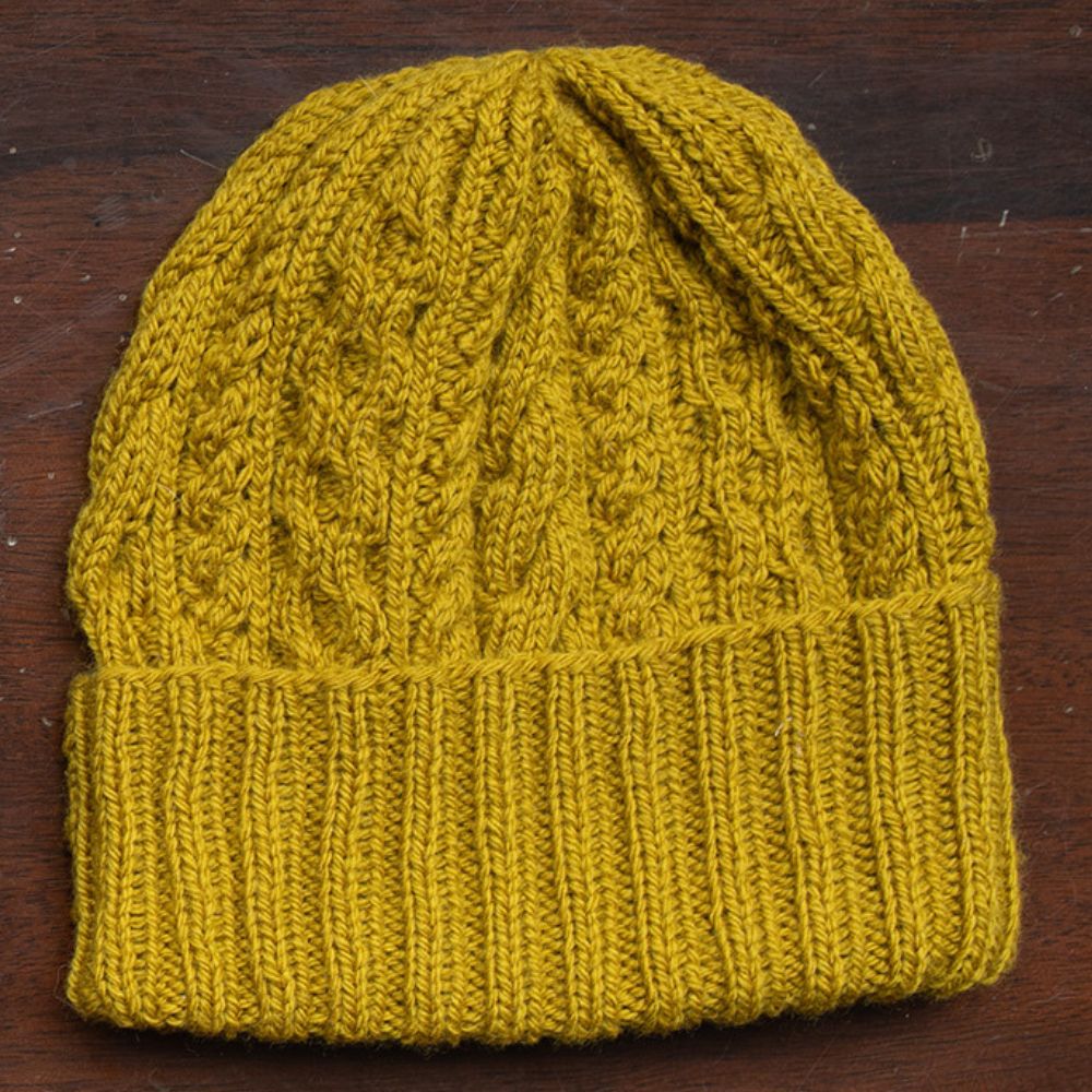 WESTKNITS SAMPLE - GOLD CUSHY COMFORT HAT