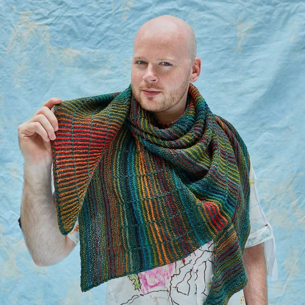 WESTKNITS SAMPLE - MULTICOLOUR BOTANIC SHAWL