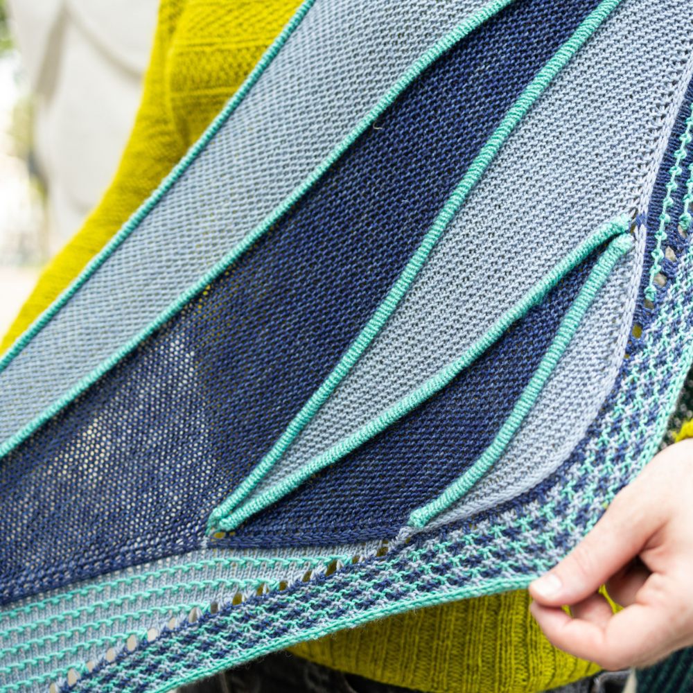 Westknits WESTKNITS SAMPLE - WELTED INCLINE SHAWL Samples
