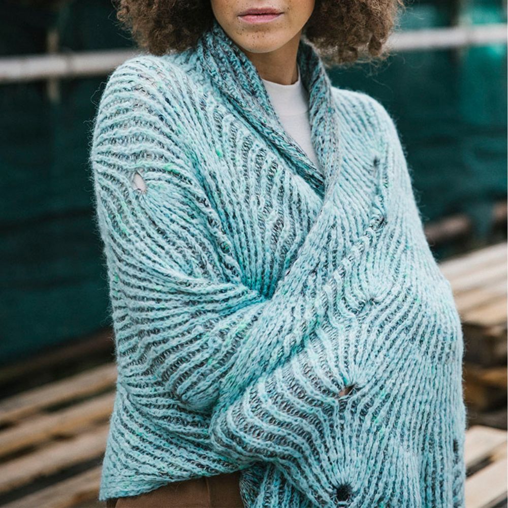 Westknits WESTKNITS SAMPLE - SURIOUSLY HOLEY WRAP Samples