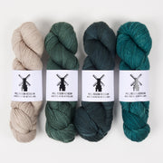Bresni's Wool VEENDAM KIT - GREY SKIES Merino wool Nylon Fingering Quick Kits
