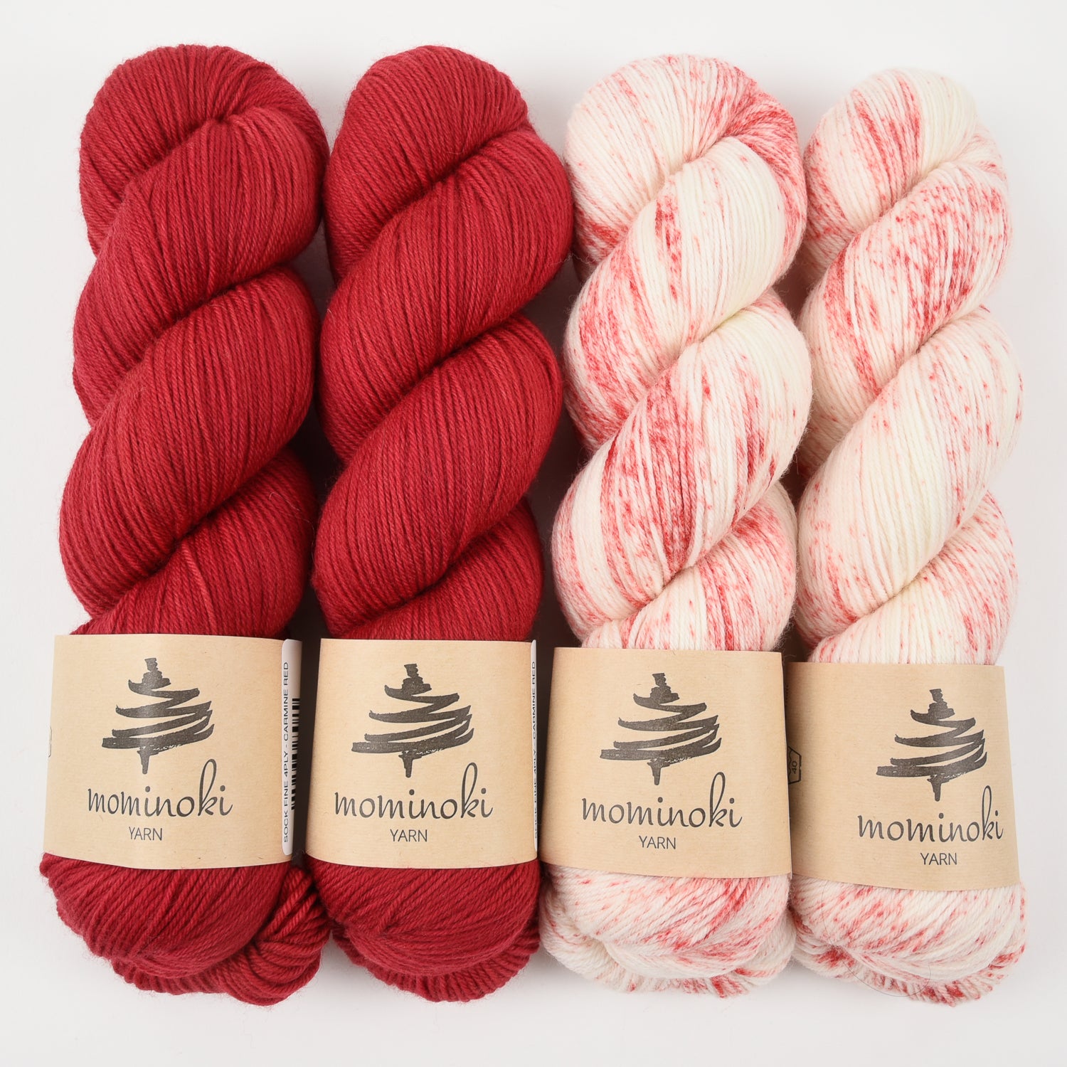 Mominoki Yarn VERY VERY RED Merino wool Polyamide Fingering Quick Kits