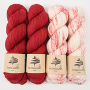 Mominoki Yarn VERY VERY RED Merino wool Polyamide Fingering Quick Kits