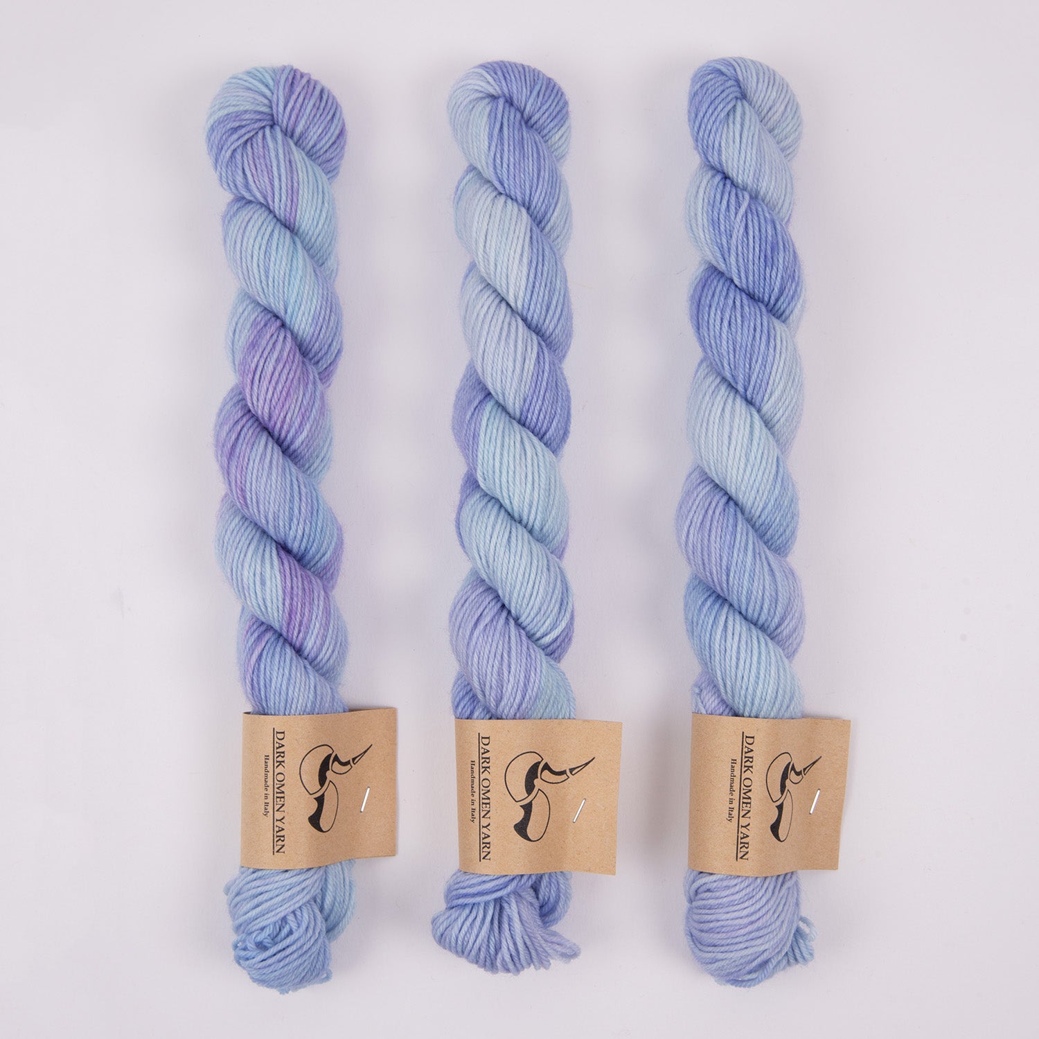 Dark Omen Yarn MERINO SOCK MINI - VAPORWAVE SKY Merino wool Nylon Fingering blue Yarn