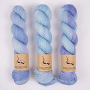 Dark Omen Yarn MERINO SOCK - VAPORWAVE SKY Merino wool Nylon Fingering blue Yarn