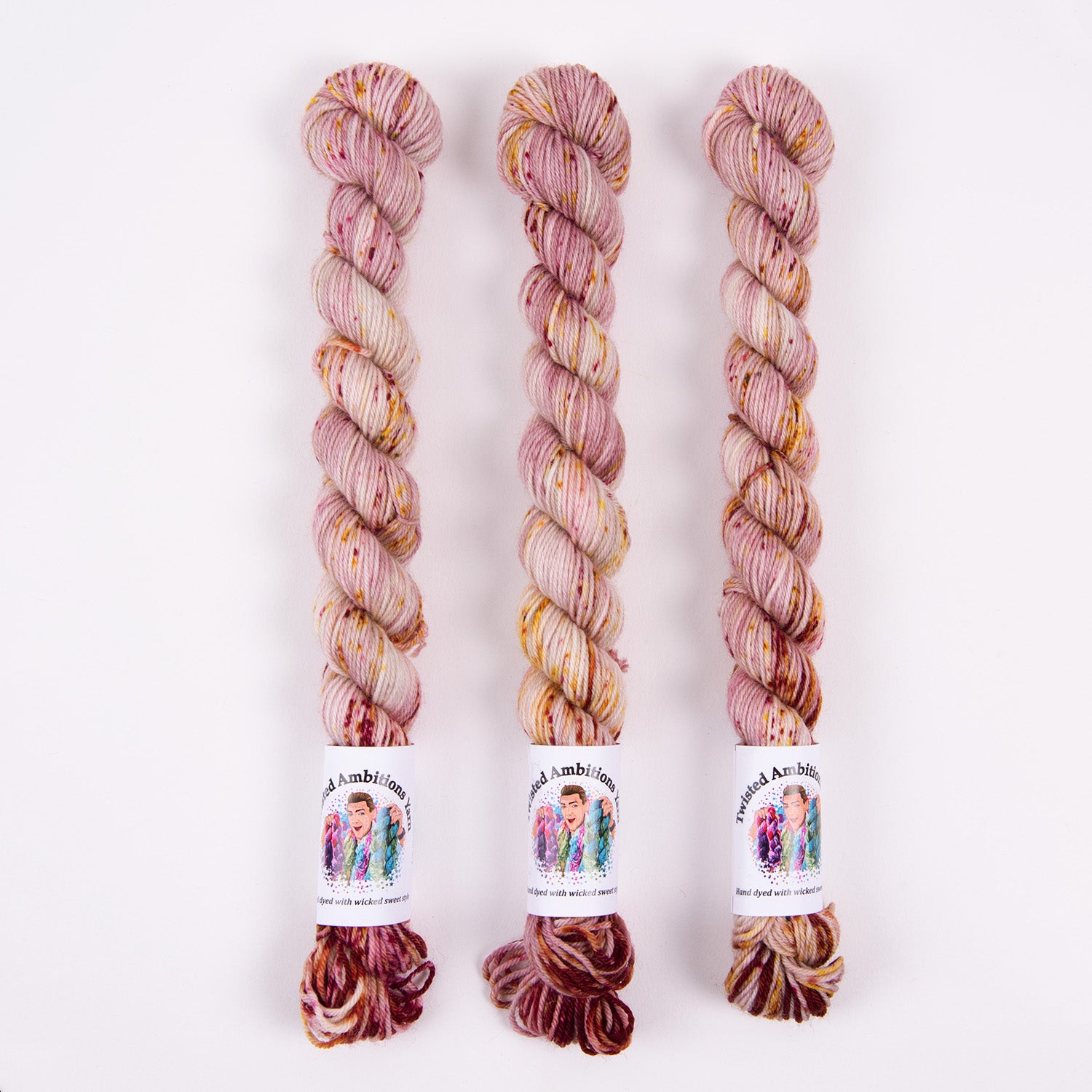 Twisted Ambitions SWEET SOCK MINI - VELVET GOLD pink Yarn