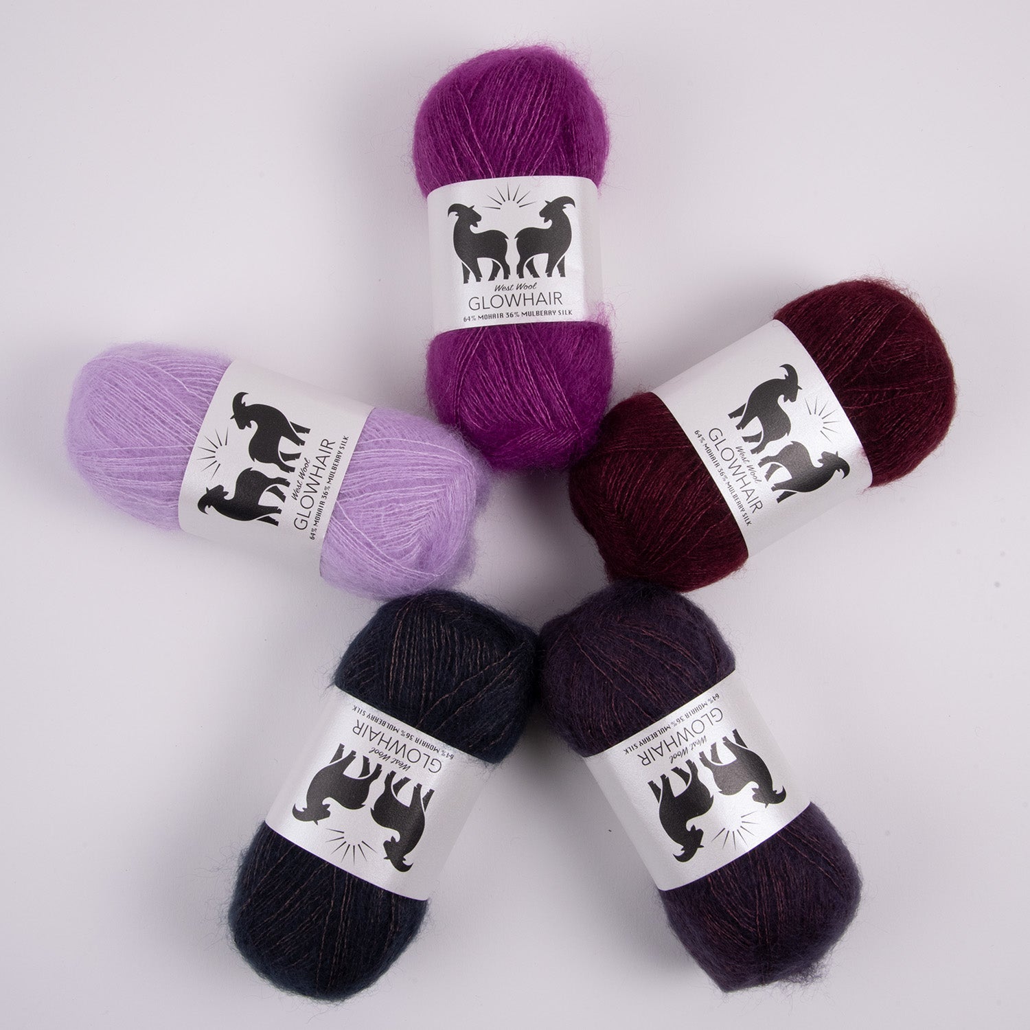West Wool WESTKNITS KIT - GRAPE JUICE Mohair Silk Lace purple Westknits Kits