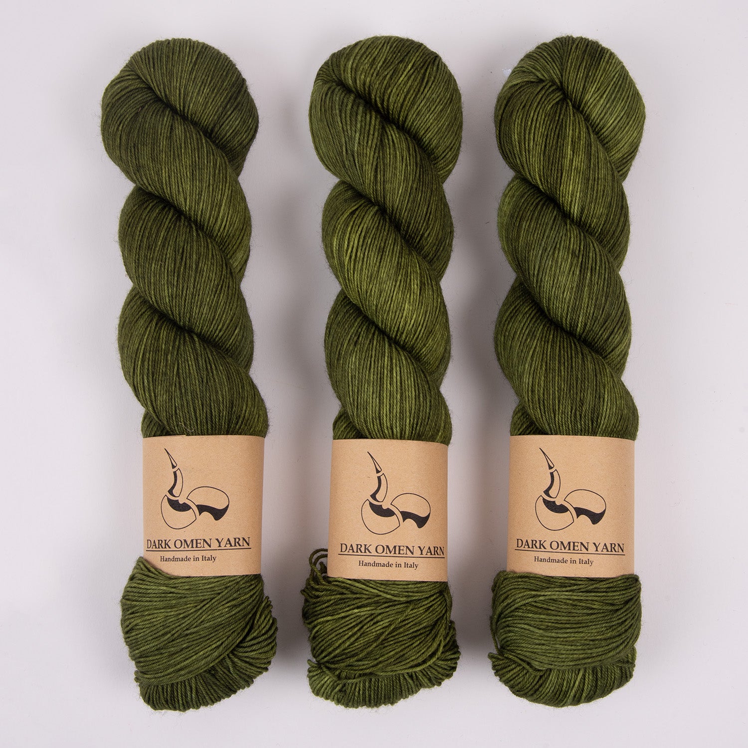 Dark Omen Yarn MERINO SOCK - VERDANT Merino wool Nylon Fingering green Yarn