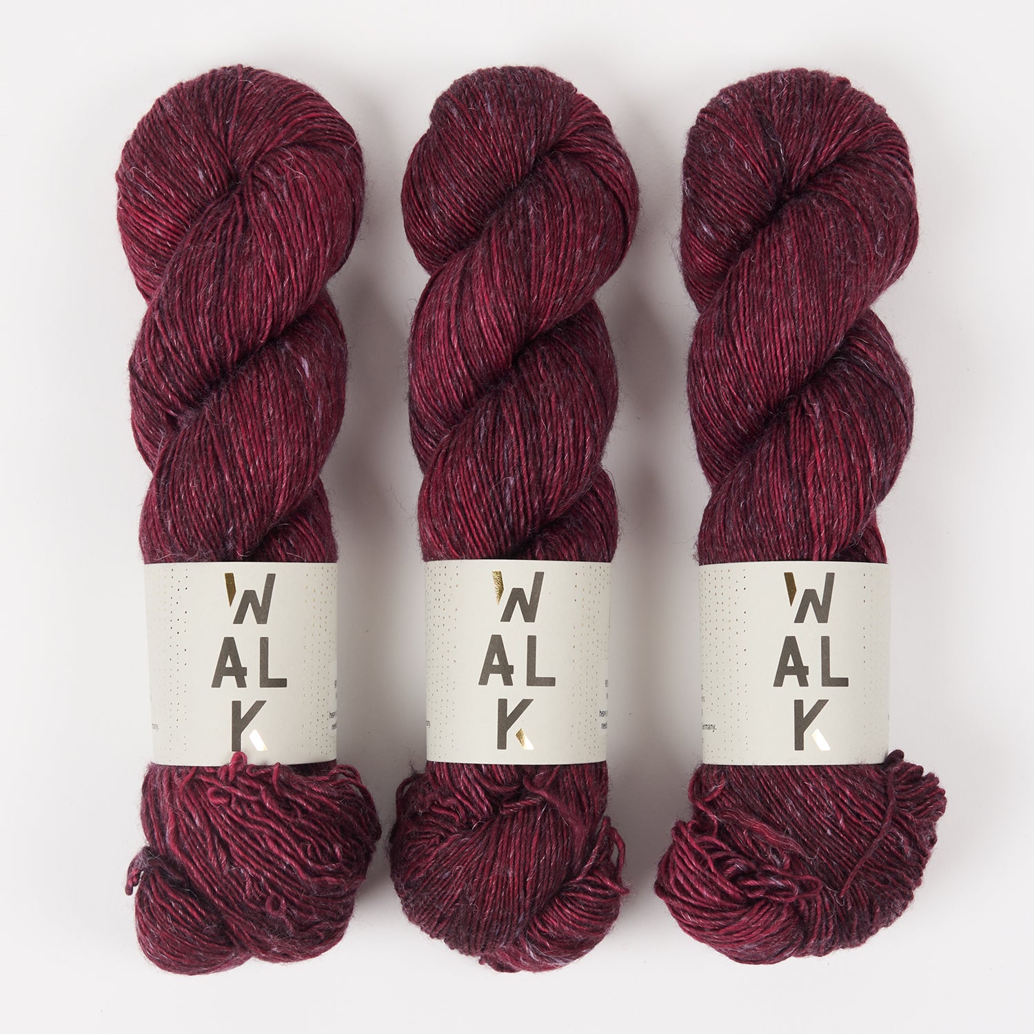 WALK Collection MERLINO - CLARET Merino wool Linen Fingering red Yarn