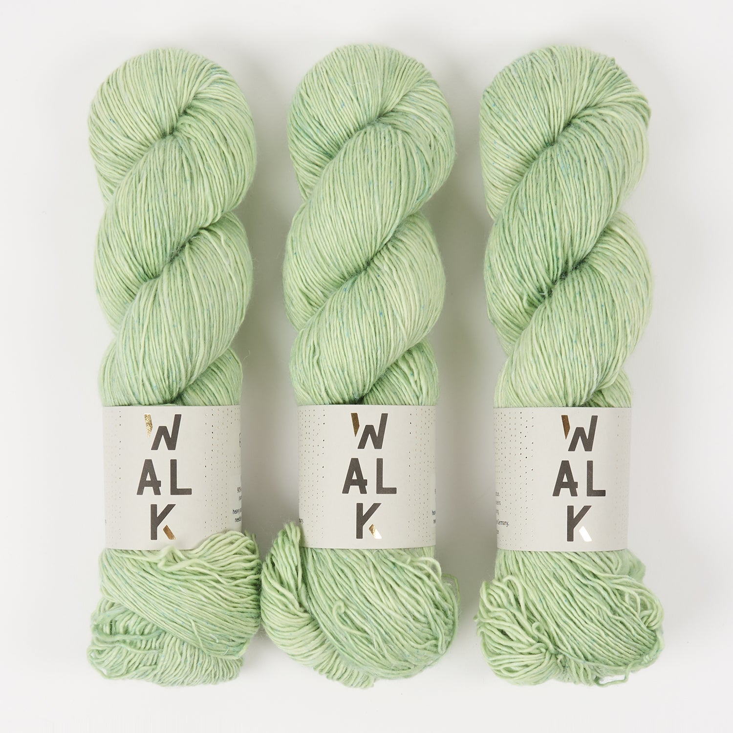 WALK Collection MERLINO - FERN Merino wool Linen Fingering green Yarn