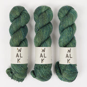 WALK Collection MERLINO - JADE Merino wool Linen Fingering green Yarn