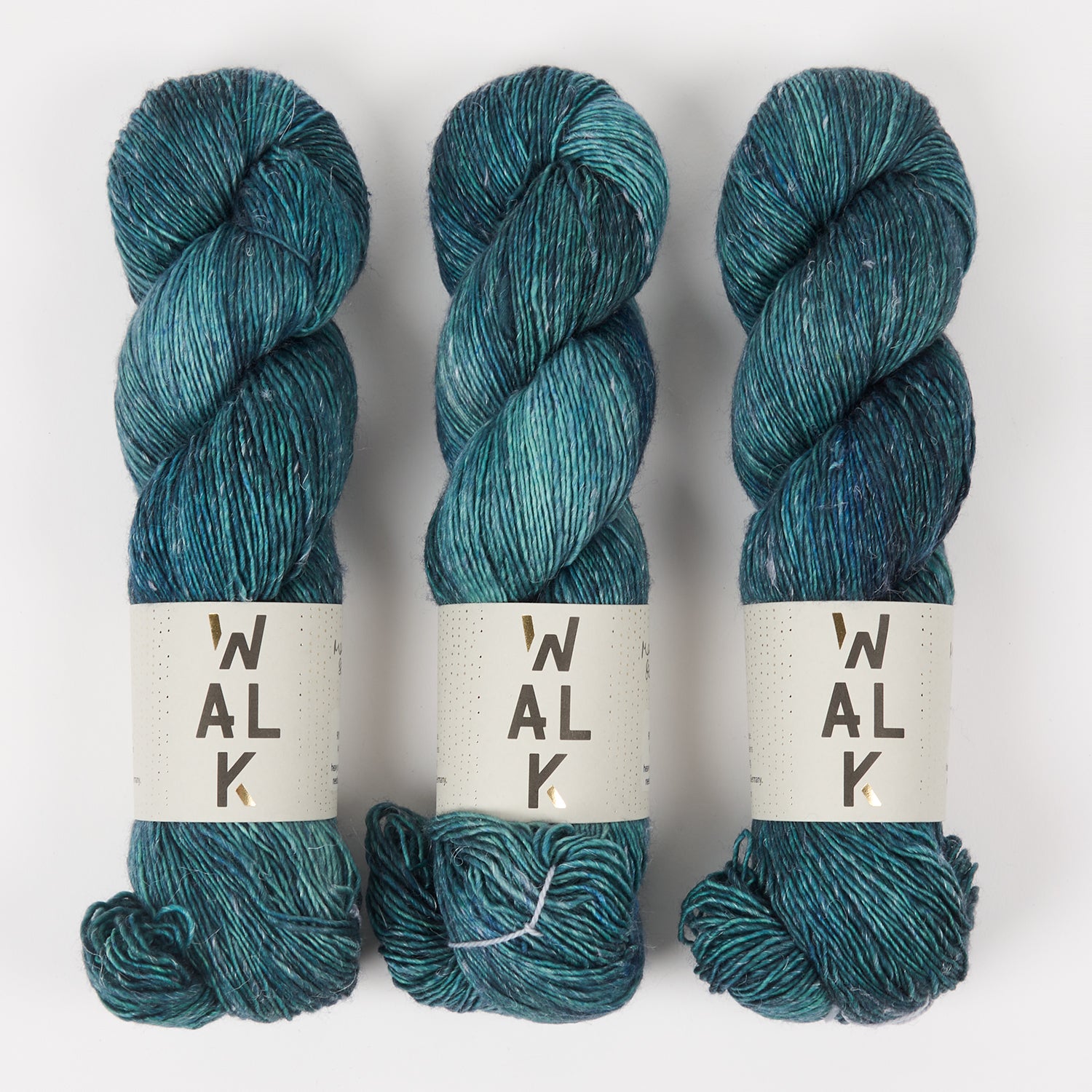 WALK Collection MERLINO - MANHATTAN BEACH WAVE Merino wool Linen Fingering turquoise Yarn