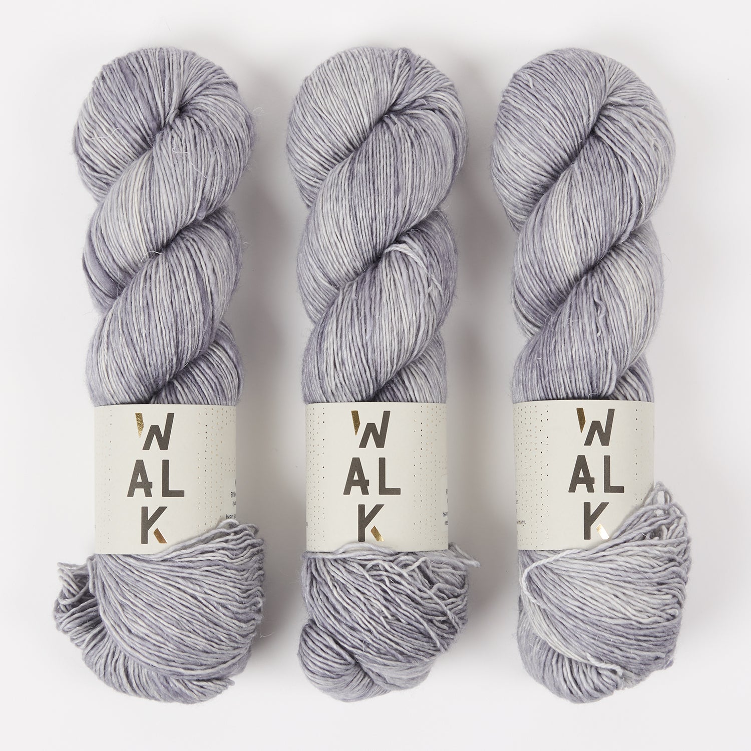 WALK Collection MERLINO - PEBBLES Merino wool Linen Fingering grey Yarn