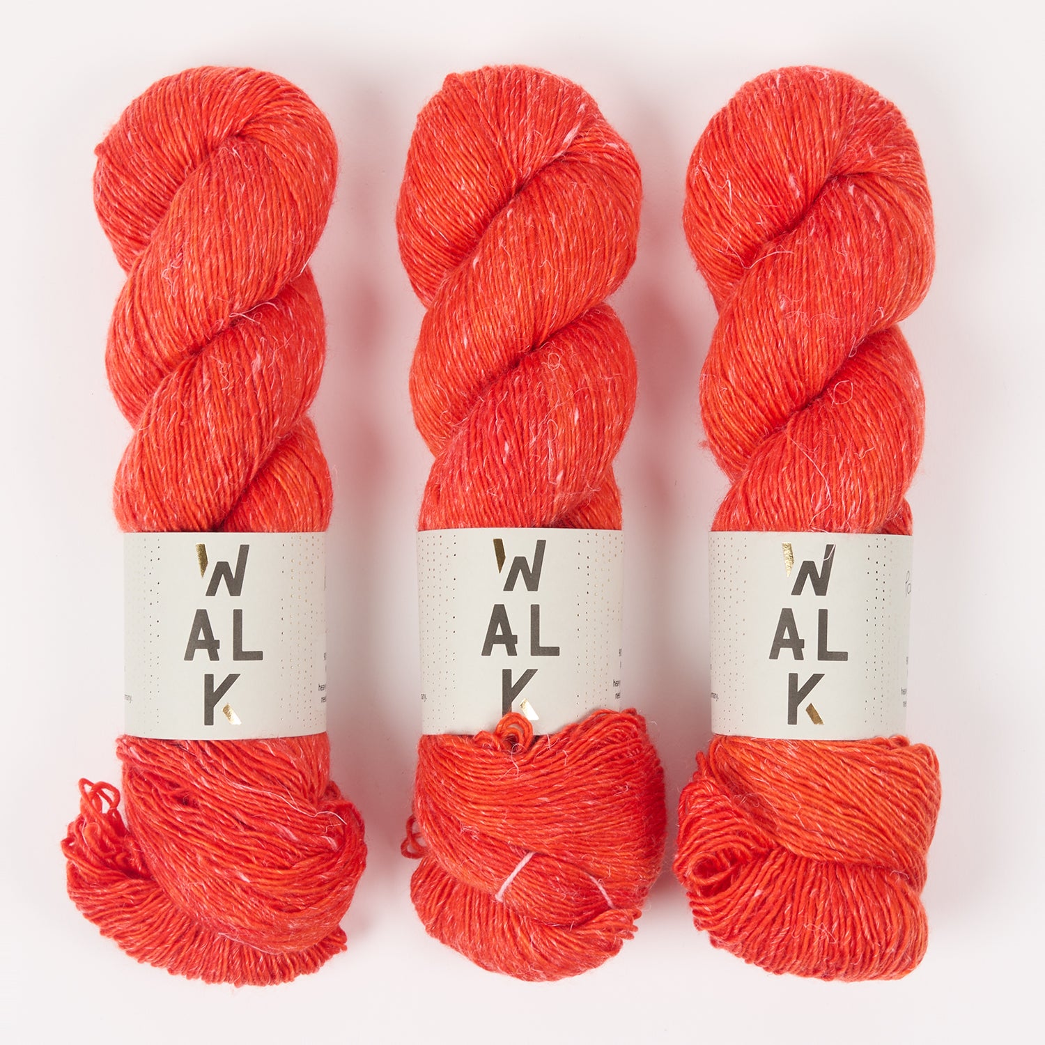 WALK Collection MERLINO - POMODORO Merino wool Linen Fingering red Yarn