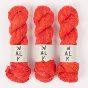 WALK Collection MERLINO - POMODORO Merino wool Linen Fingering red Yarn