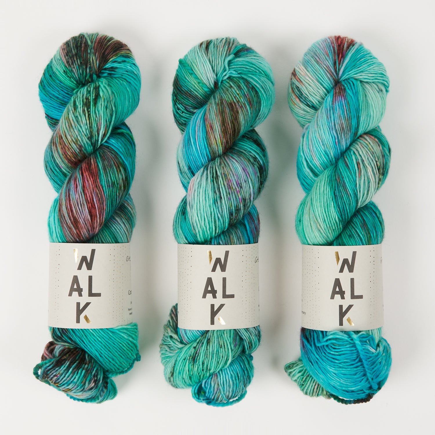WALK Collection COTTAGE MERINO - GREAT BARRIER REEF Merino wool Fingering green multicolour Yarn