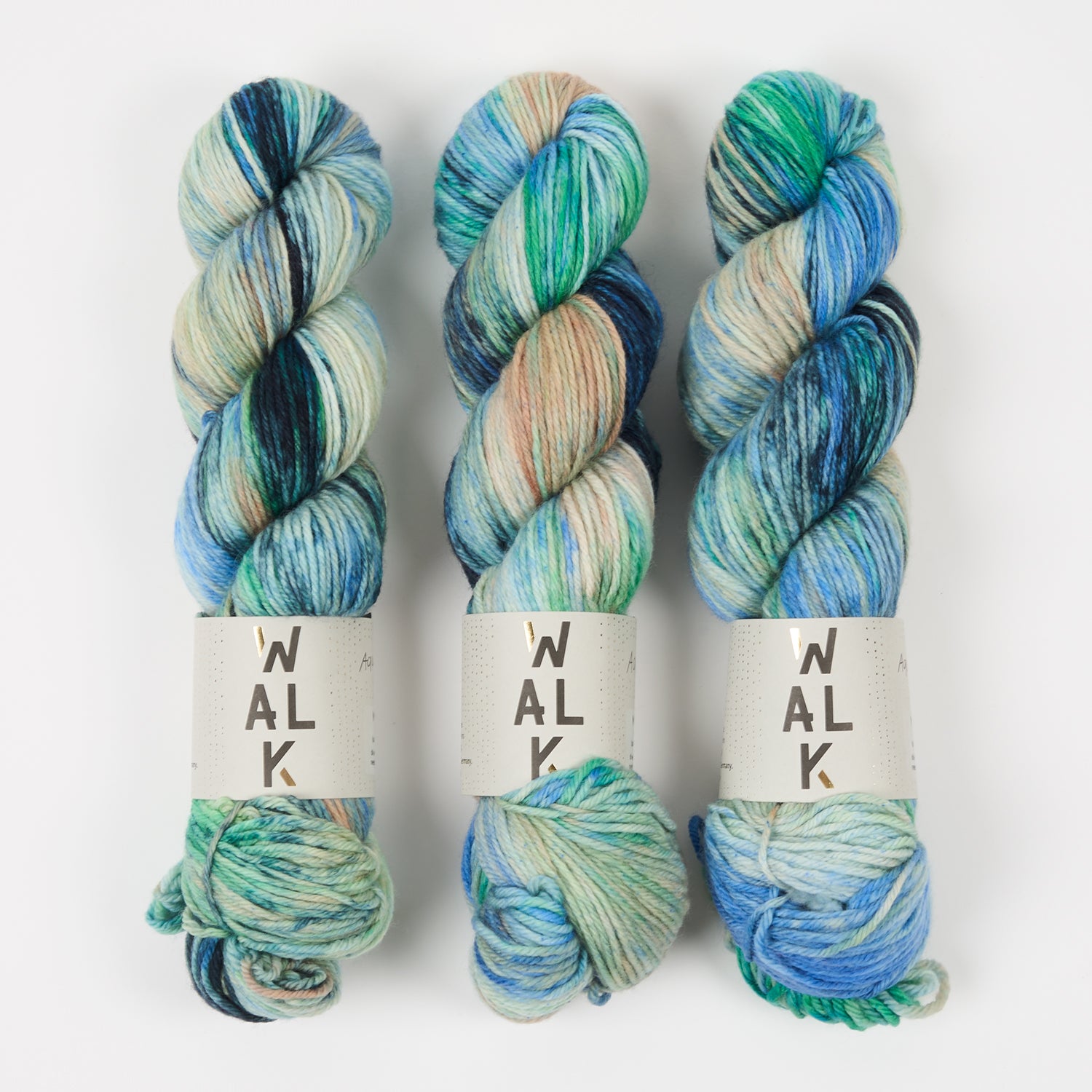 WALK Collection WALK MERINO DK - AQUARIUS Merino wool DK blue multicolour Yarn
