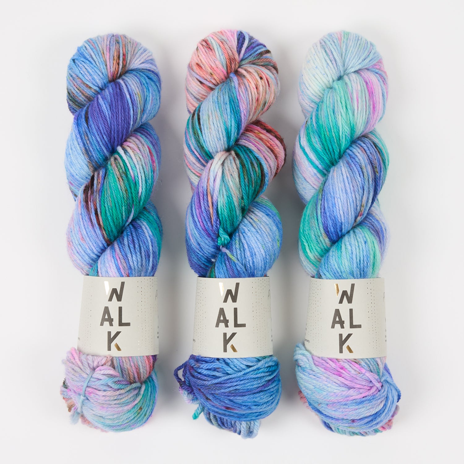 WALK Collection WALK MERINO DK - PISCES Merino wool DK blue multicolour Yarn