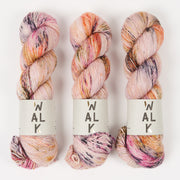 WALK Collection MERLINO - BOHO Merino wool Linen Fingering pink Yarn