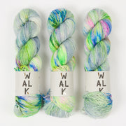 WALK Collection MERLINO - MILKY WAY Merino wool Linen Fingering grey Yarn