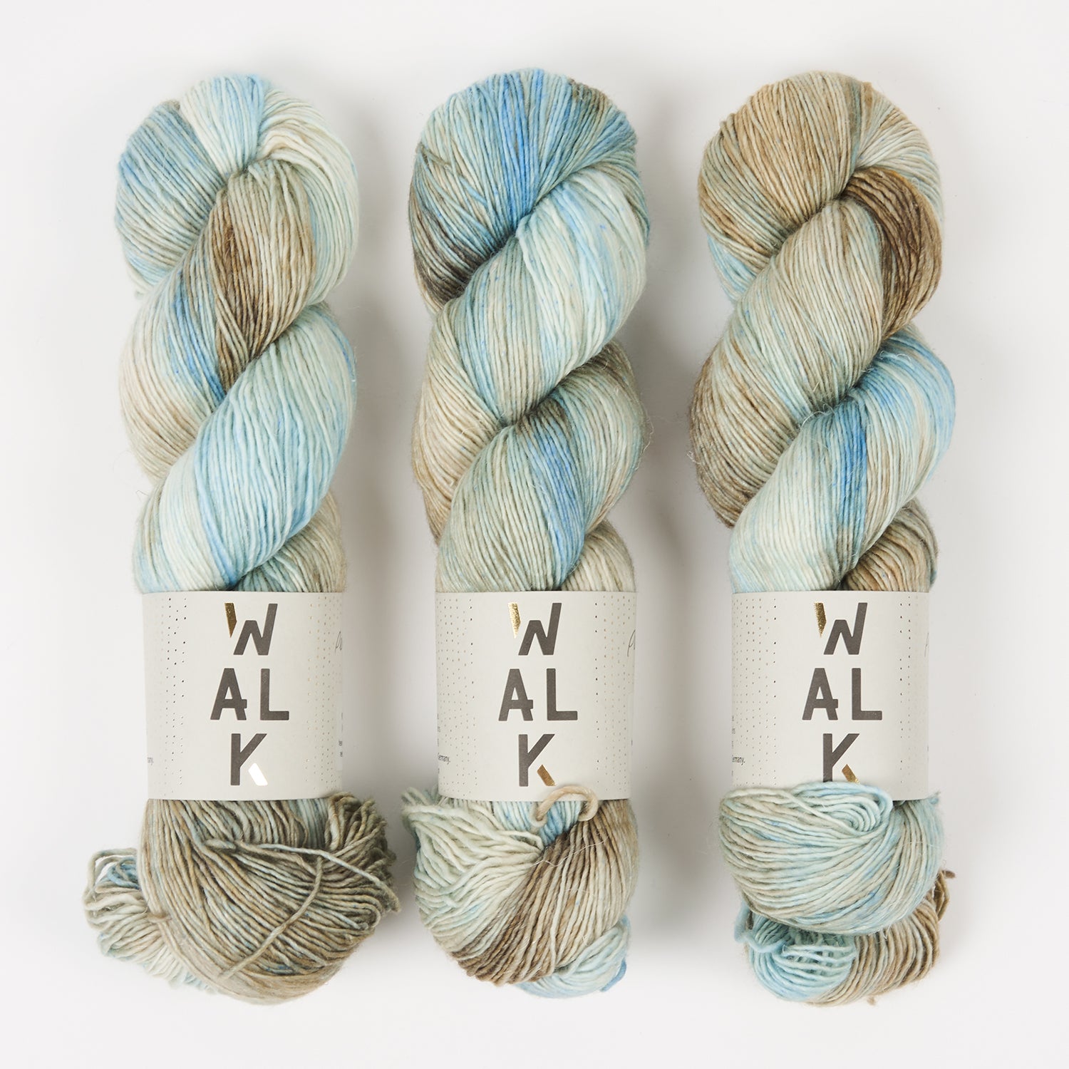 WALK Collection MERLINO - PERMAFROST Merino wool Linen Fingering blue Yarn