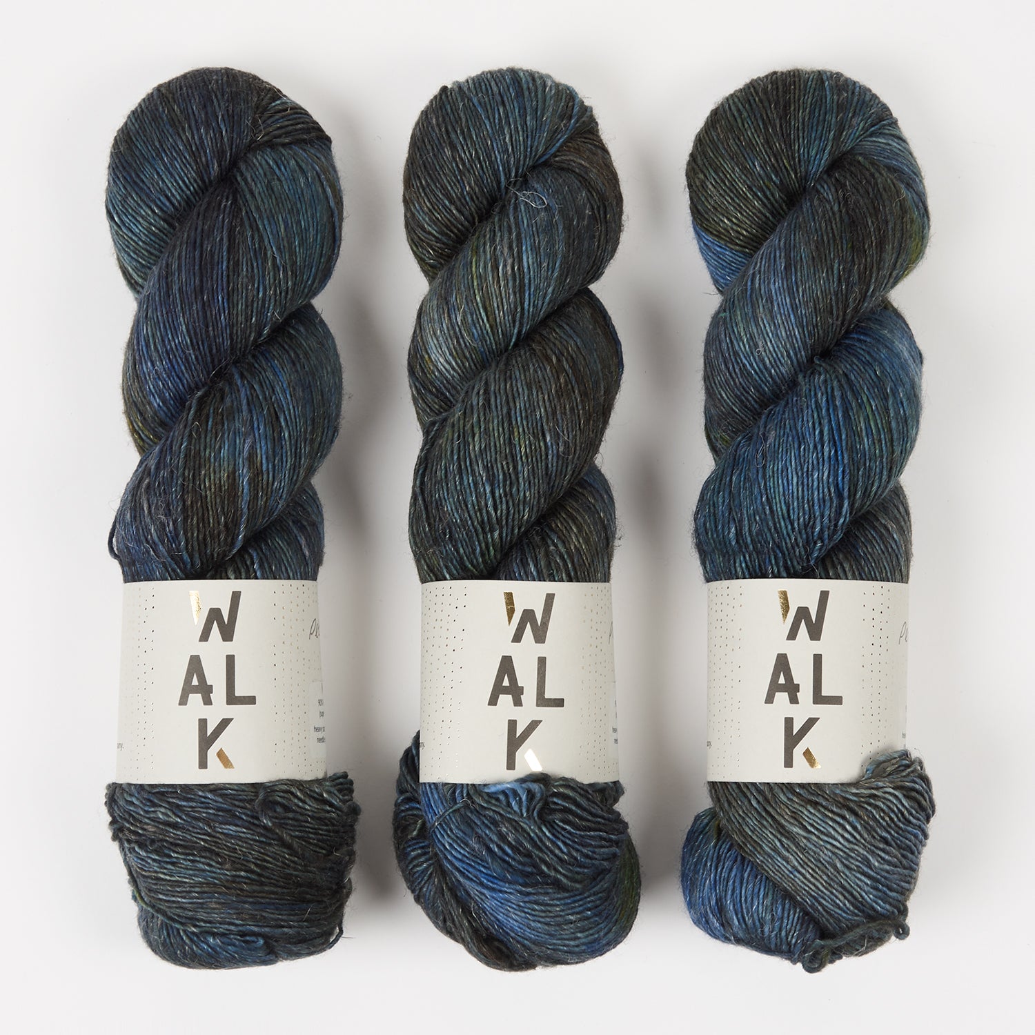 WALK Collection MERLINO - PETROLEUM Merino wool Linen Fingering blue Yarn